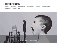 Tablet Screenshot of beforethink.org